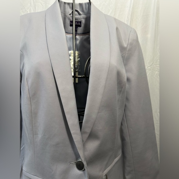 Long Tall Sally Blazer, Silver Gray, size 10 - Picture 7 of 11
